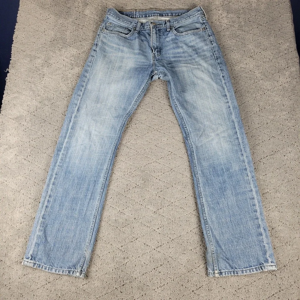 Levis 559 Jeans Mens 32x32 Blue Relaxed Straight Leg Faded Whisker Medium Wash